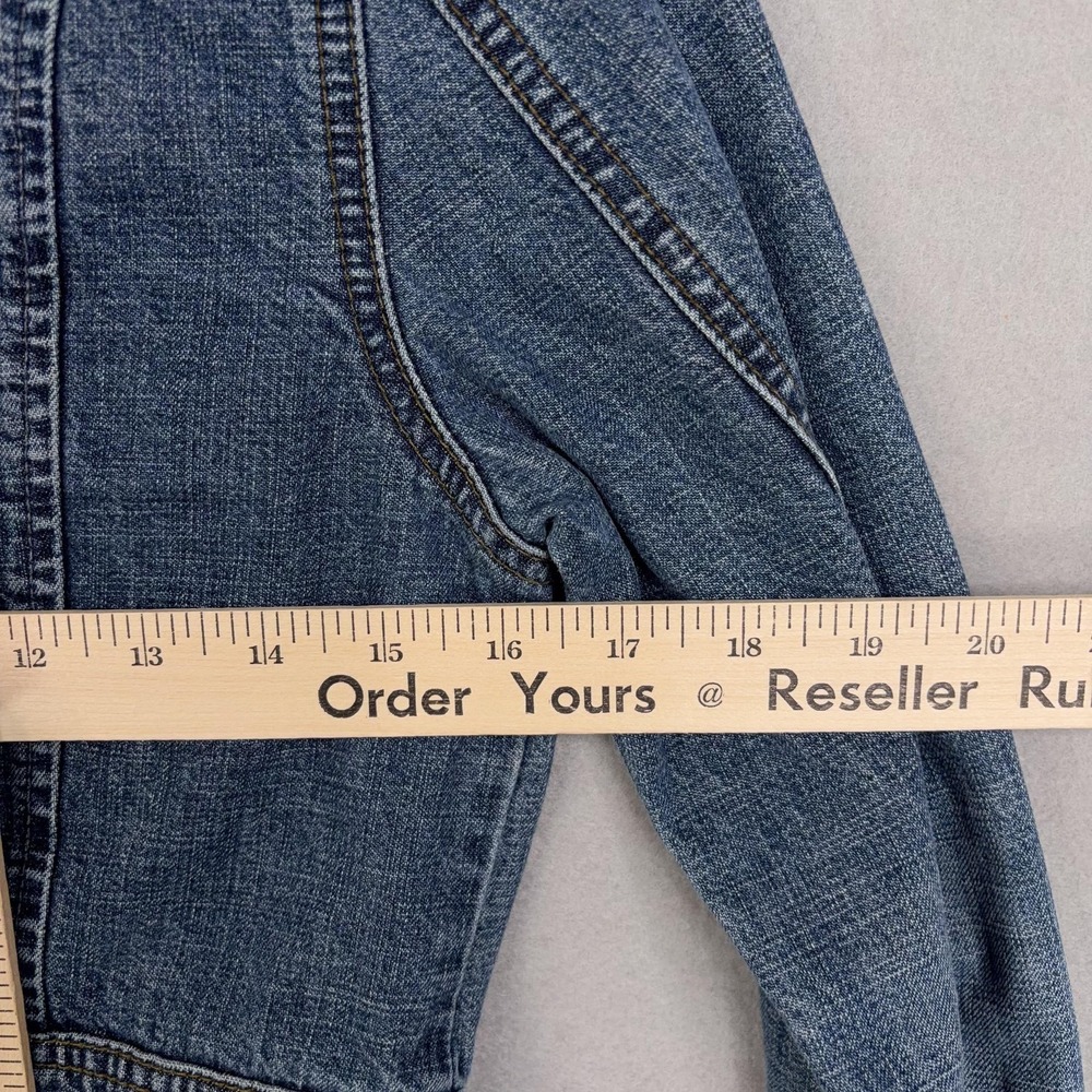 Vintage Lucky Brand Jacket Womens Medium Blue Denim Utility Cargo Pockets 90s - Picture 10 of 12